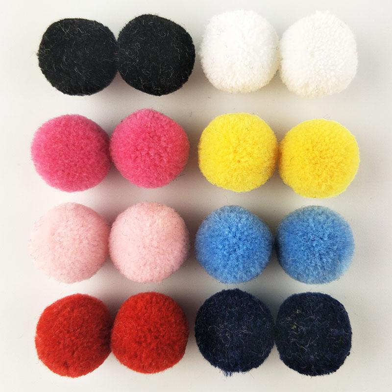 

80Pcs 2cm pompom Fluffy Plush cloth Craft DIY Soft pon pom pon poms ball furball home decor Sewing Supplies Craf mix color1, Pink