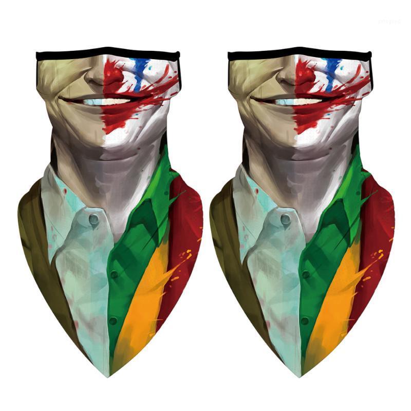 

2pcs Bandana Running Hiking Motorcycle Cycling Halloween Printed Shield Scarf Riding Neck Gaiter Seamless UV Protection Soft1