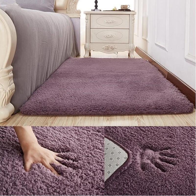

2021 Hot sale Lamb Wool Plush Bedroom Carpet Anti-Slip Home Table Floor Mat Children Room Play Rugs Sleeper Mattress, Brown
