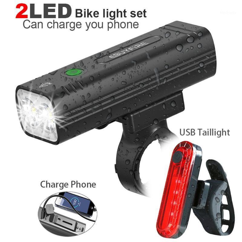 

Bike Light Set 5200mAh USB Rechargeable Mtb Cycling Front Headlight LED Bicycle Light Rear Lamp as Power Bank Bike Accessories1