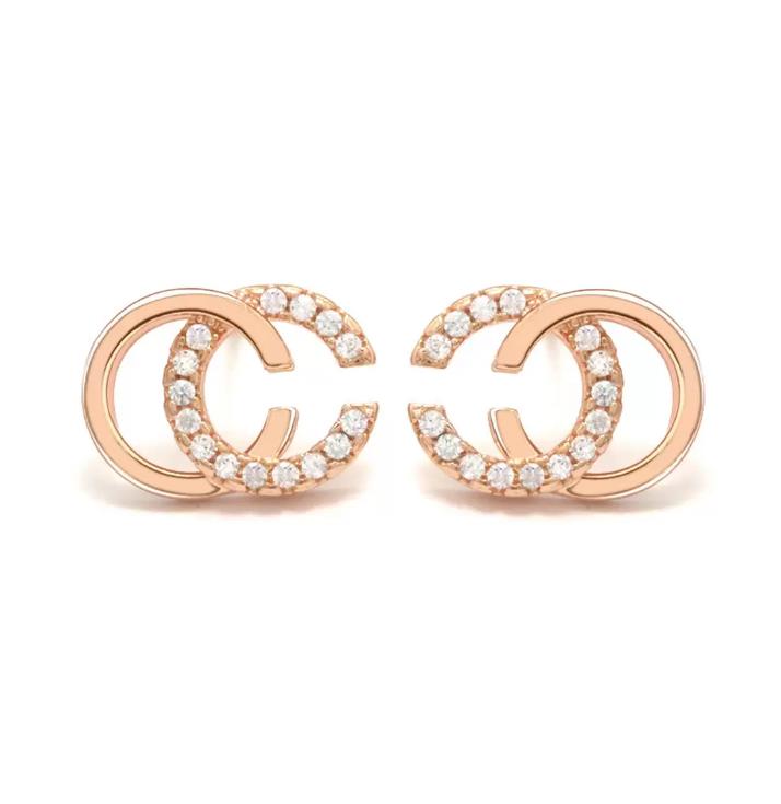 

Luxury jewelry Brand Designer Double Letters Earrings Ear Studs Gold Tone Earring For Women Men Wedding Party Jewelry Gift