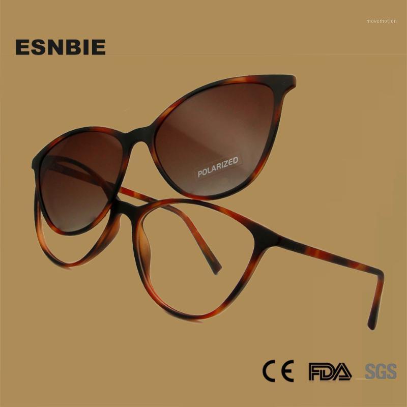 

TR90 Ultralight Cat Eye Sun Glasses For Women Eyeglasses Frame With Polarized Magnet Clip On Sunglasses Female Uv400 Oculos De1