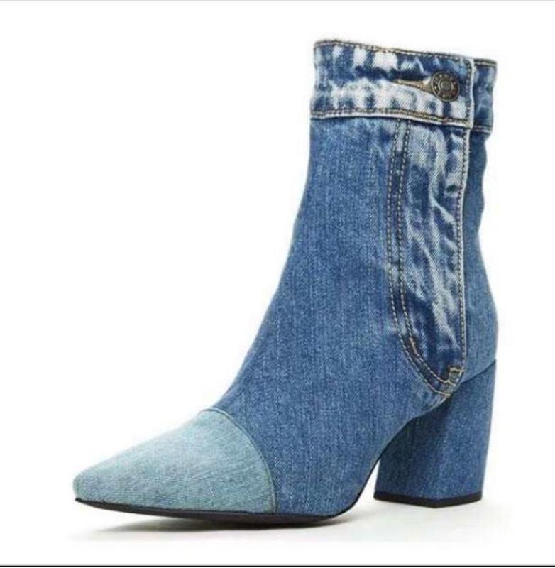 cheap denim boots