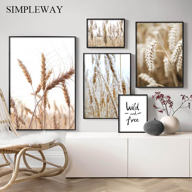 

Nature Grass Canvas Print Scandinavian Poster Nordic Style Landscape Wall Art Painting Minimalism Picture Modern Home Decoration