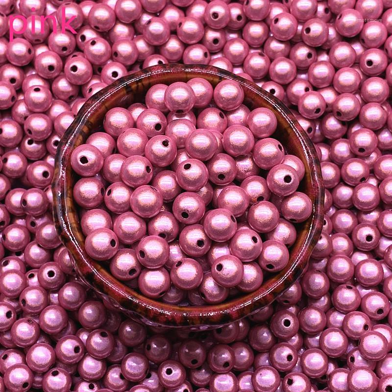 

New 6mm 8mm 3d Shining Dream Acrylic Round Spacer Beads for Jewelry Making DIY #041