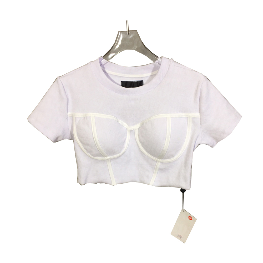 

Women Sexy Short T Shirts Designer Letter Print Tshirt Crew Neck Breathable Tshirts Womens Summer Casual Tops, White