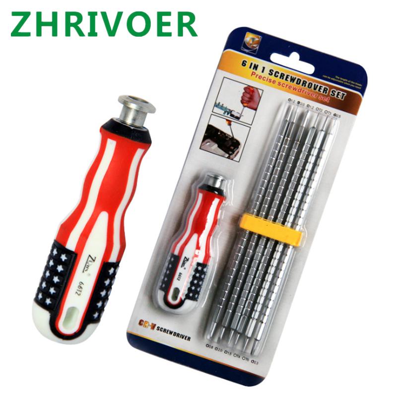 

Factory direct 6-in-1 dual-purpose retractable screwdriver combination hardware tool set