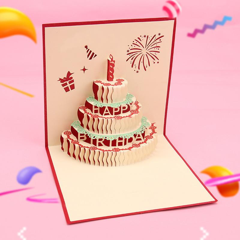 

Laser Cut 3D Hollow -up Greeting Card Postcard for Birthday Party Christmas Thanksgiving Day Blessing Cardstock EB001
