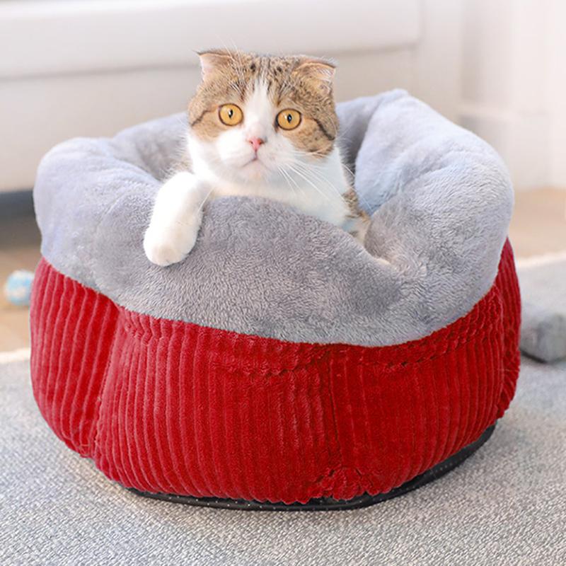 

Thicken Warm Pet Cat Bed House For Cats Winter Cat Sleeping Cushion Beds Kedi Evi Cama Gatos Productos Para Mascotas Supplies