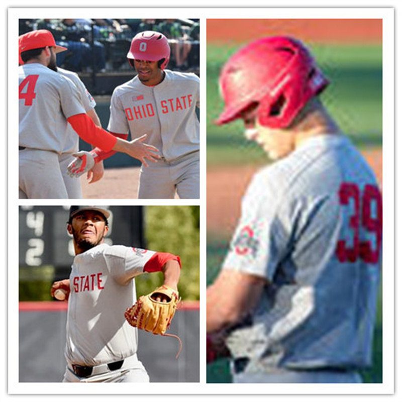 

NCAA Custom Ohio State Buckeyes Baseball Jersey Murphy Kinker Feltner Foppe Steve Arlin Conner Pohl Dominic Canzone Jake Vance Karow West Seth Lonsway Burhenn Smith, Retro gray red