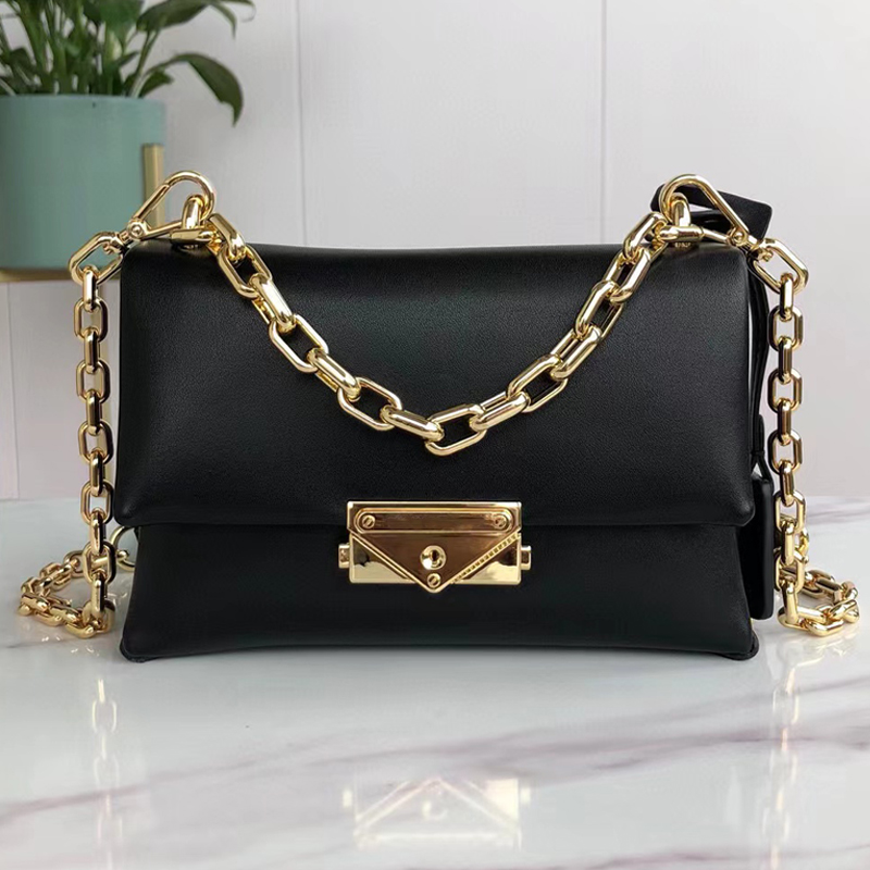 

Lady Classic Single Chain Shoulder Bags Designer Handbags Women fashion flap Gold popular top plain tote purse girl Genuine Leather bag crossbody message backpack, Other