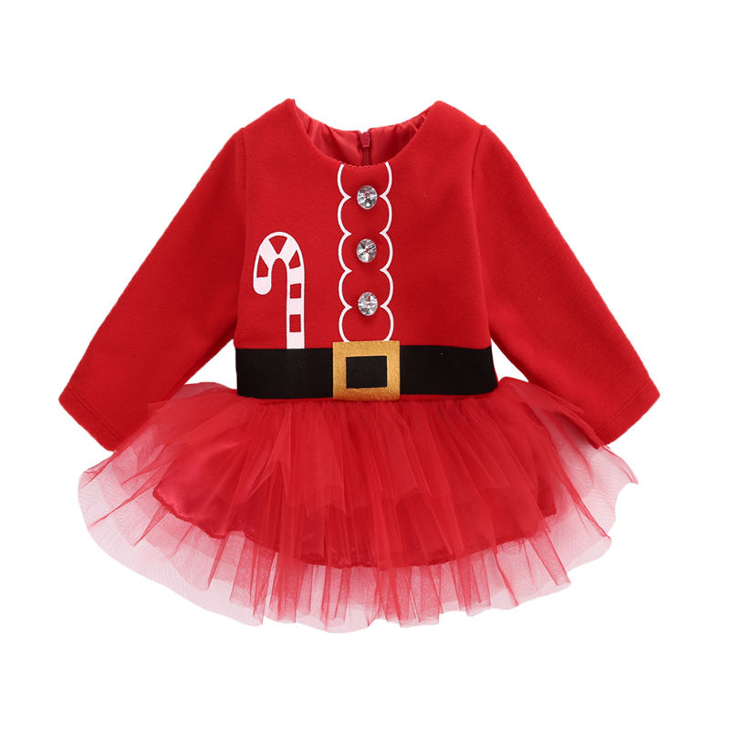 

Baby Girl Dress Cute Red Christmas Princess Toddler Baby Girl Tulle Tutu Dress Party Outfits Costume