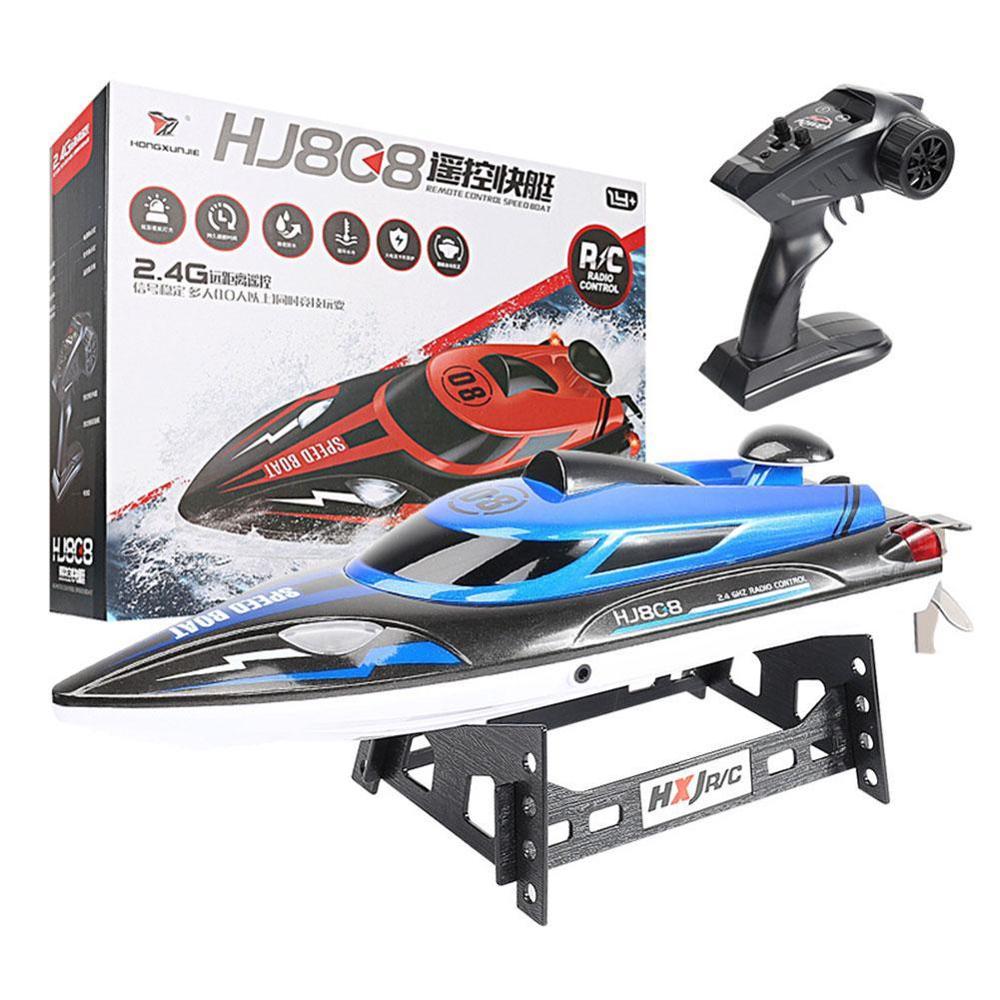 

High Speed RC Boat 2.4GHZ 2CH High Speed Radio Remote 30km/h Toys Racing Toys RC Electric For Childern Boat Racing Control A6T5, Blue