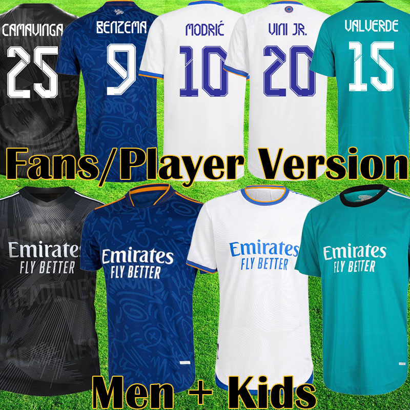 

22 23 Player Version Soccer Jerseys BENZEMA reAL mADRIds finals champions 14 kit RODRGO camiseta 2021 2022 2023 VINI JR CAMAVINGA TCHOUAMENI football shirt kids, Kids home