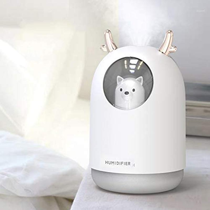 

USB Cool Mist Humidifier, 300ml Mini Portable Humidifier with 7 Color LED Night Light, Adjustable Mist Mode and Auto Shut-Off1