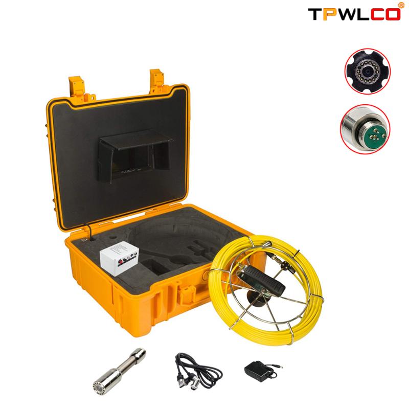 

20M IP68 Waterproof Pipe Inspection with 7inch Monitor 23mm 4500mAh Battery Drain Pipe Sewer Camera Video Endoscope