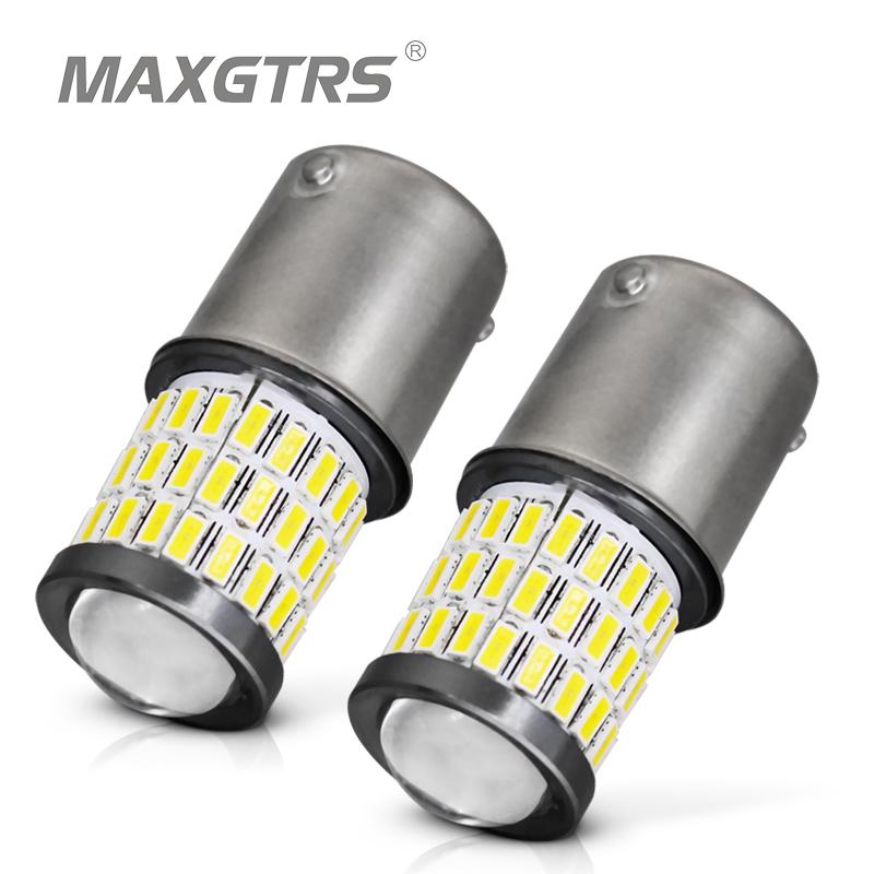 

2x PY21W LED BAU15S BA15S BAY15D 1156 1157 4014 SMD 6500K White Amber Red Brake Lights Reverse Lamp DRL Auto Light Car Tail Bulb, As pic