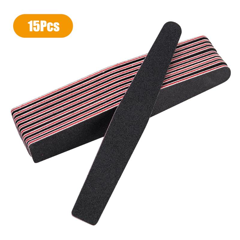 

15 pcs/lot Sandpaper Nail File Lime 100/180 Double Side Sanding Buffer Block Set Nail Files For UV Gel Polish Manicure Tool