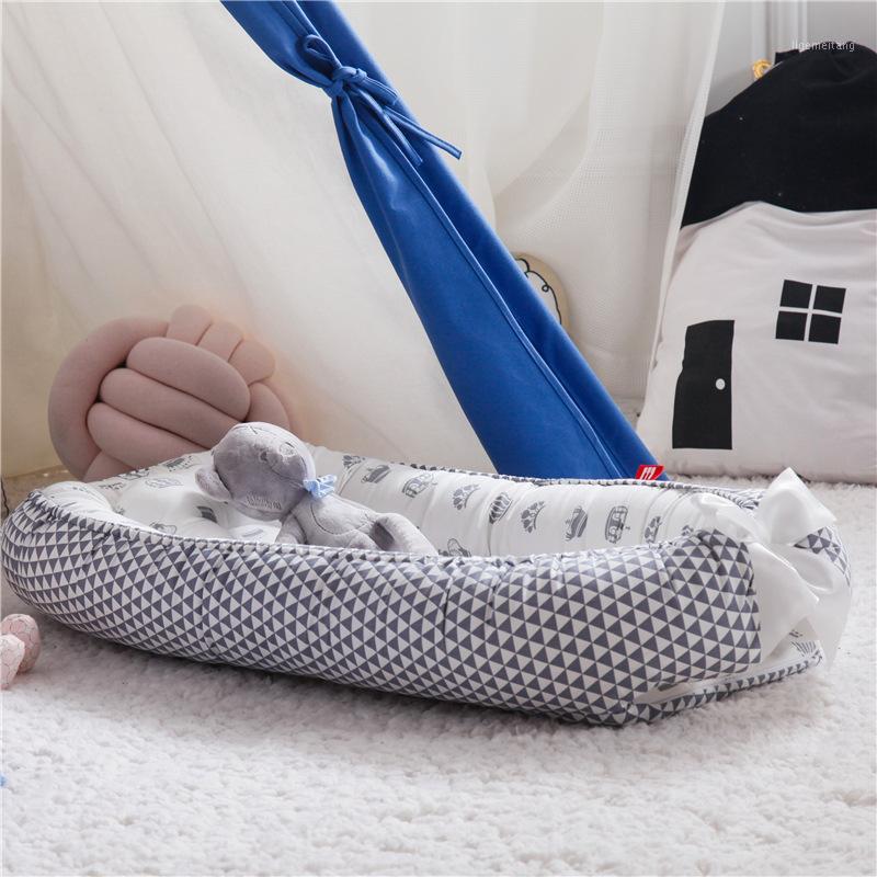 

Travel Crib Baby Co Sleeping Bed Nest Moses Basket Cartoon Adjustable Detachable Portable Cotton Travel Carry Cot 0-24 Months1