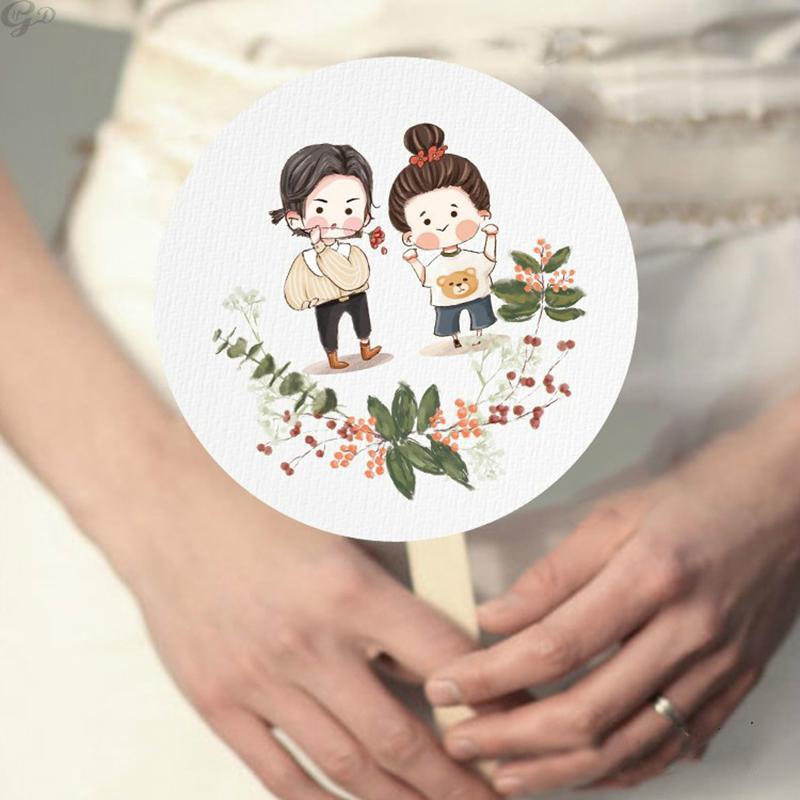 

50pcs paper fan wedding favors for guests custom logo text name Bride groom Grand Event St Patrick's Day romantic gifts