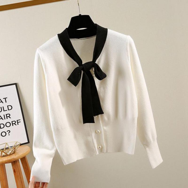 

2021 Korean Spring Beautiful Nightgown Bow Bandage with Women's Thin V-neck Elastic Fine Jumpy Mesh Khd8, Black.