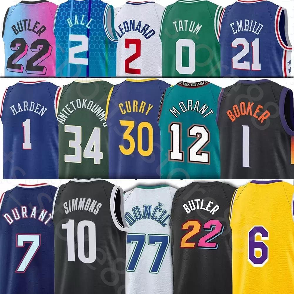 

Basketball Ja Morant Jersey Demar DeRozan Stephen Curry LaMelo Ball Lillard Trae Young Zach LaVine Devin Booker Kevin Durant Luka Doncic Antetokounmpo Joel Embiid, Colour 3