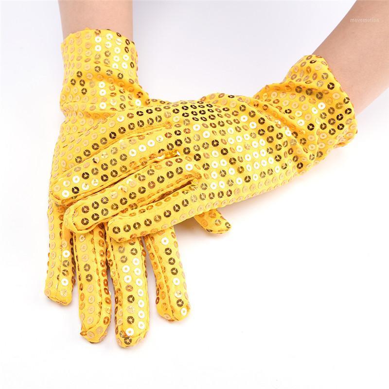 

5colors Michael Jackson children's glove Evening Party Costume Gloves Sequined gloves dance at the kindergarten's Kids1