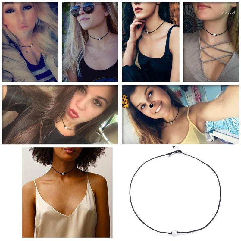 

Chokers One Bead Knotted Clavicle Necklace For Women Chain Jewelry Collier Femme Pearl Ketting Kolye Naszyjniki Damskie Cadena Vintage1