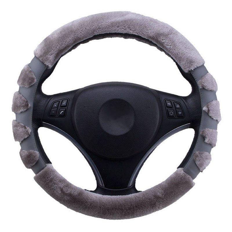 

Hot Universal Autumn Winter Antislip Stuurwiel Cover Non Slip Steering Wheel Cover With 3D Design Fit Most Of Cars