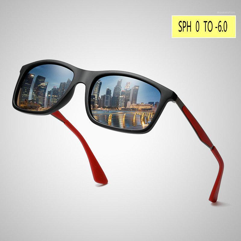 

Men women polarized sunglasses Custom Made Myopia Minus Prescription Lens -1 to -6 square driving sunglasses FML1