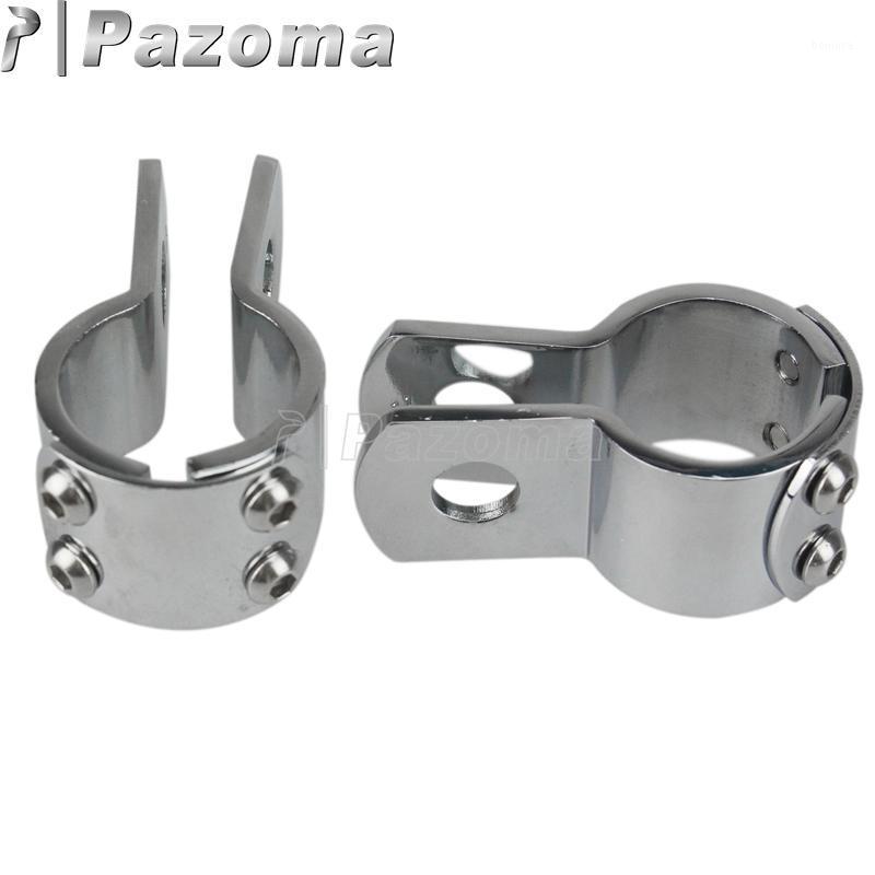 

Universal Chrome Supermoto 1 1/8" Footpegs Mount Crash Bar Clamps Motorcycle 1 1/4" Engine Guard Clamps 1/2"1
