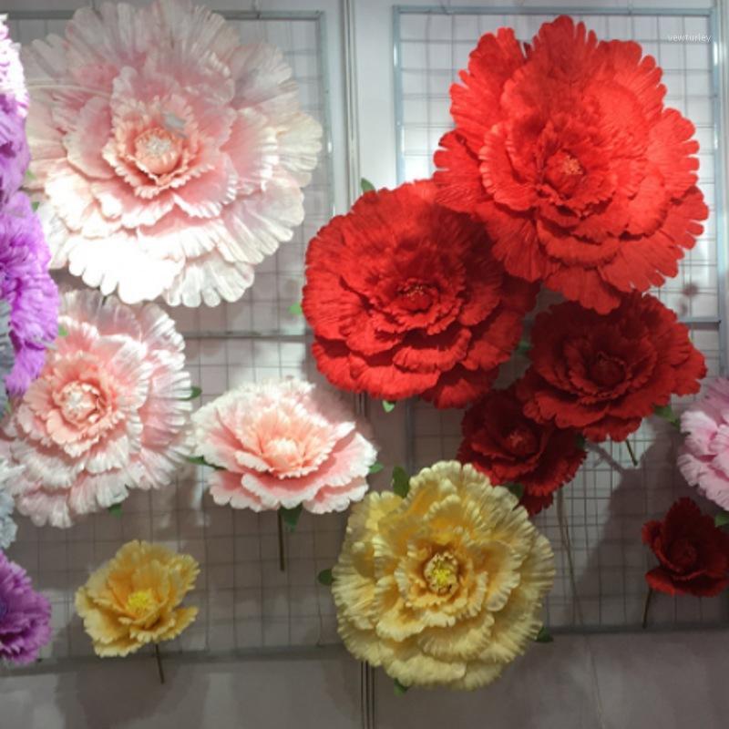

Multiple sizes Wedding Flower Large Silk artificial flower peony head for Diy background wall decoration1