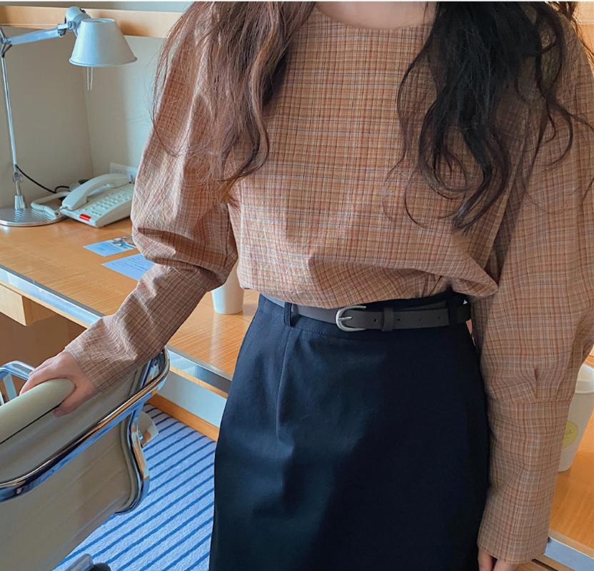 

New oversize Women Blouses spring Tops femme Casual Women shirt plaid long sleeve Cotton Girls Blouse Plus Size Blusas autumn, Khaki