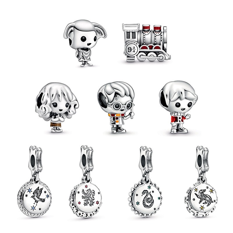 

Fit Pandora Bracelet 30pcs Magic School Christmas Silver Charm Bead Fit Original Pandora Bracelets DIY Jewelry For Woman Gift