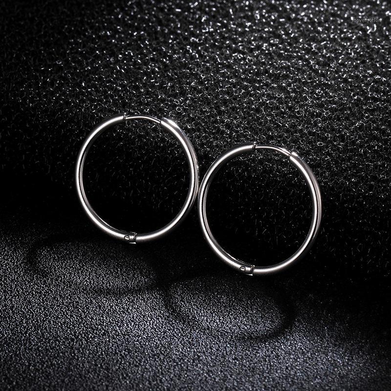 

Trendy Silver Color Stainless Steel Hoop Earrings Small Round Loop Earring For Men Women Creoles Huggie Circle Hoops 16/20/24mm1
