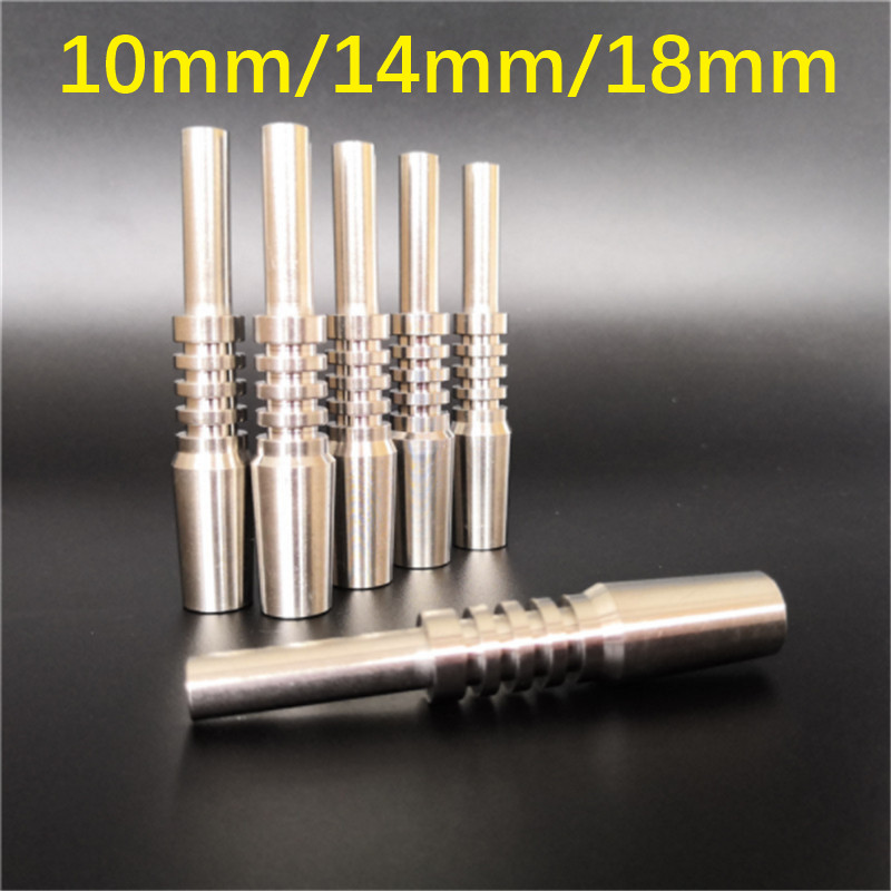 

high quality 10mm 14mm 18mm male GR2 Titanium Nail Wax Oil rig Titanium tips For Glass Water Bongs Hand Pipes Free Shipping