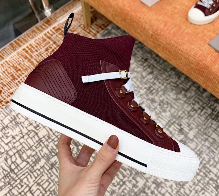 

2021 New Arrival Women Walking Sneaker Blue Oblique Technical Mesh Sneakers Classic Platform Shoes Grils Lace-up Trainers