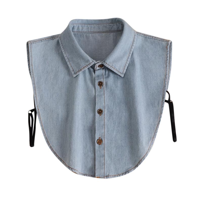 

Women Lady Fashion Detachable Collars Blue Fake Lapel Collar Clothes Accessories Detachable Shirts False Collar #T1P