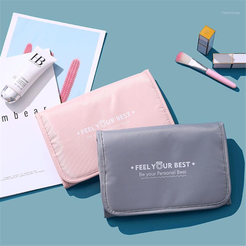 

New Style Makeup Wash Bag Hanging Detachable Cosmetic Storage Pouch Multi Function Candy Color Fashion Make Up Bags1, Black