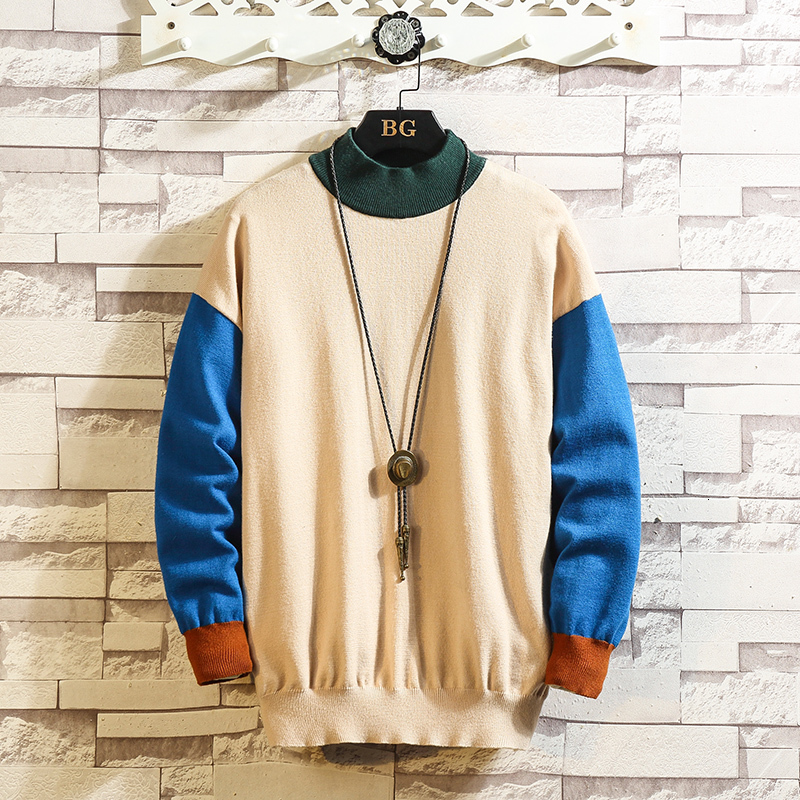 

2021 New Sweaters Men's Long Sleeves Autumn Spring Striped Pullover Knitted O-neck Plus Oversized 5xl 6t3m, M106 3