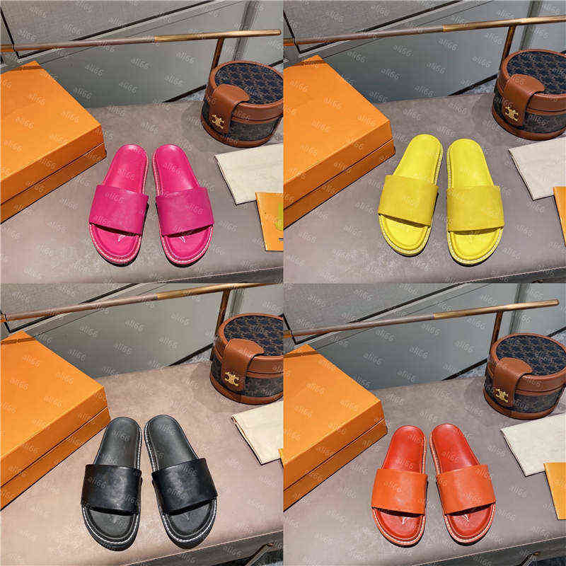 

Top Luxury designers Sandals Market ss Revival Flat Mules Slipper Men Women Slides Designer Shoes Black Pink Orange Blue WATERFRONT White, With box