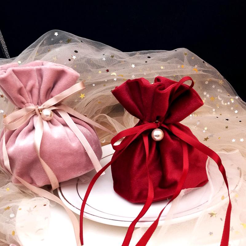 

1pcs 12x9cm Flannel Jewelry Gift Bags Wedding Favors and Gifts Box Sweet Candy Bag for Birthday Baby Shower Party Supplies