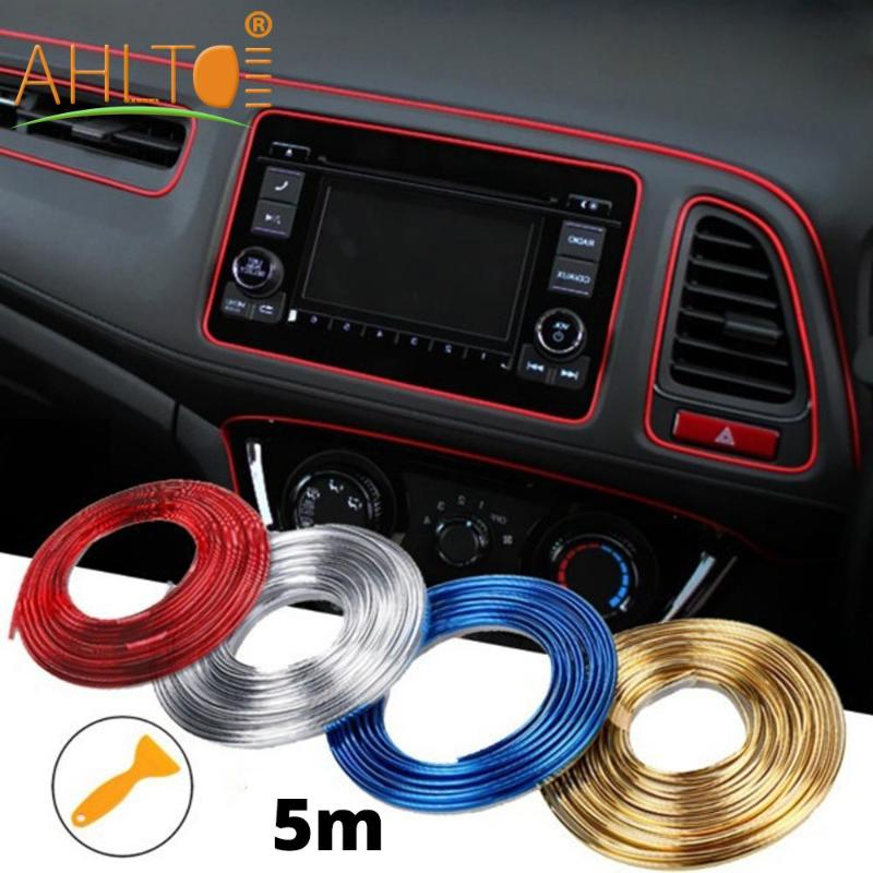 

5 M Adhesive Strips for Car Interior Decoration Molding Door Line Air Vent Panel Direction-Flexible Wheel In Car Styling Auto Ac