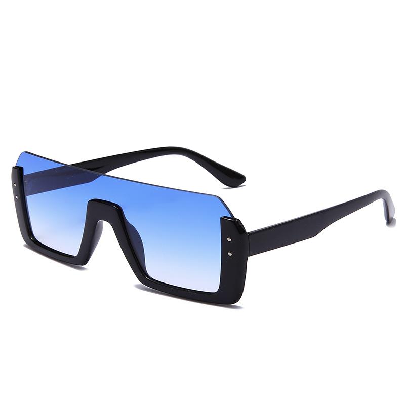 

One-piece Semi-Rimless Men's Sunglasses Square Rice Nail Catwalk Sun Glasses for Men and Women Driving Retro Oversized Oculos