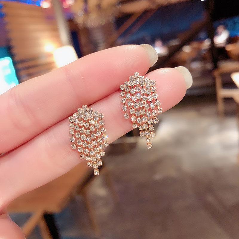 

Geometric Shape Fashion Charm Inlaid Zircon Women Earrings Wedding Anniversary Earring Prom Party Jewelry