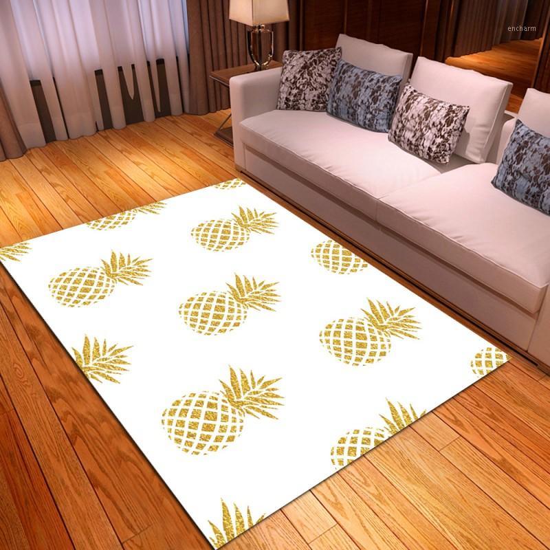 

Pineapple Carpet Tropical Fruit Non SlipPolyester Rug Floor Mat Absorbent Doormat For Bedroom Living Room Home Decor Area Rugs1, Color-1