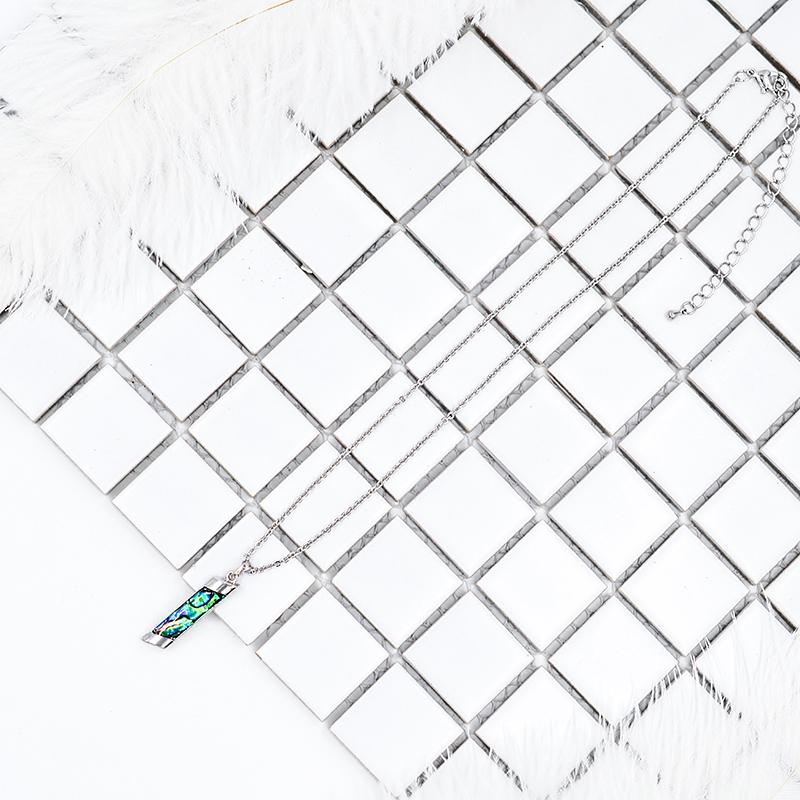 

ZEA Dear Jewelry Ethnic Jewelry Sea Shell Necklace Natural Link Chains For Women Square Pendant Necklaces For Party Anniversary