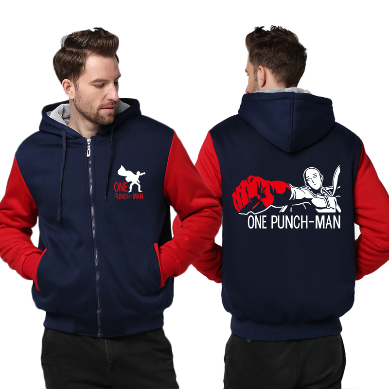 

2021 New Usa Size One Punch-man Saitama Coat Hoodie Winter Fleece Unisex Thicken Jacket Clothing Cuyb