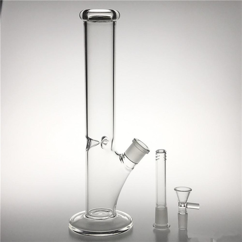 

12 Inches Tall Thick Glass Water Bongs Straight Water Pipe Bongs Super Heavy Big Bongs Straight Tube Bong FY2417
