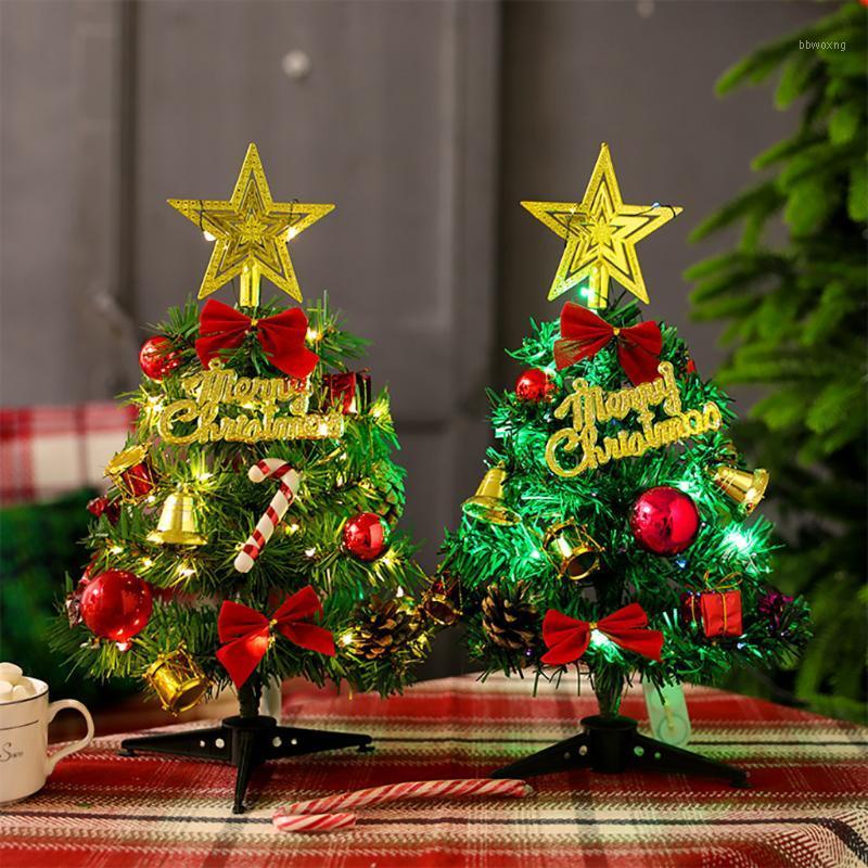 

Mini Table Top Christmas Tree Decoration LED Decor Home Xmas Gift Party 30CM Christmas tree set with Festival lights hot sale1